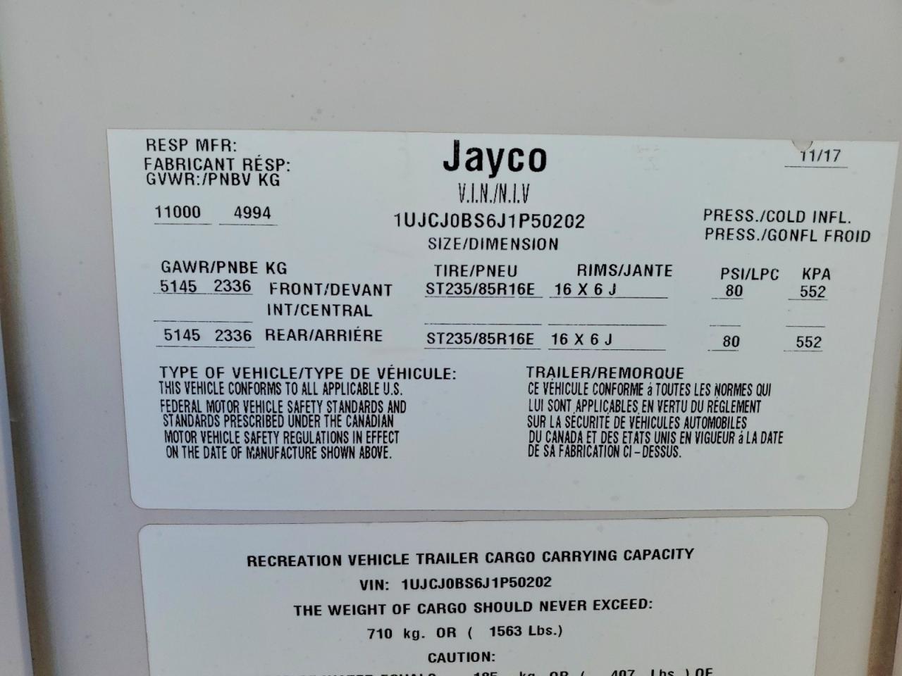 2018 Jayco Trailer