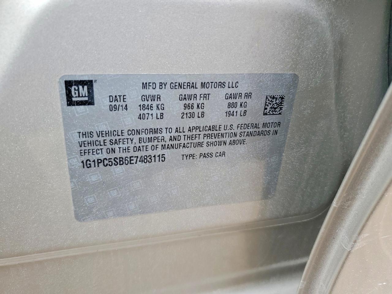 2014 Chevrolet Cruze lt