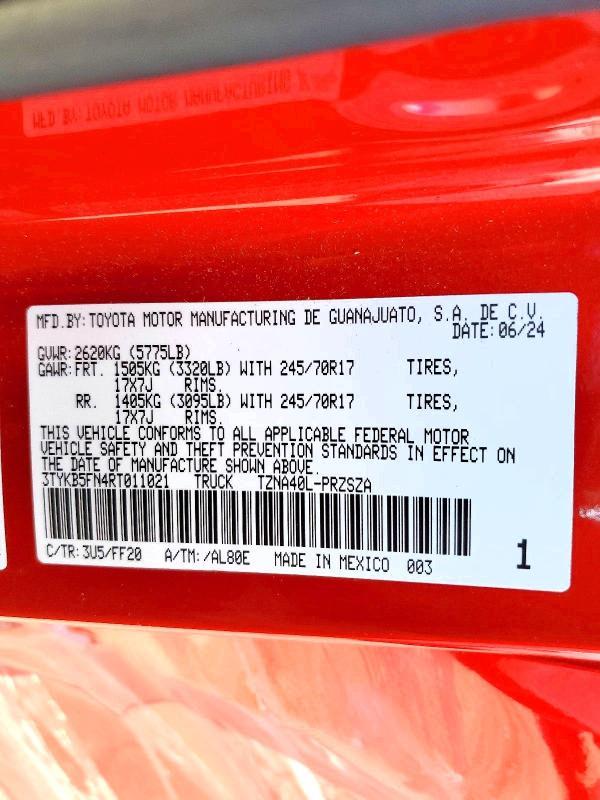 2024 Toyota Tacoma SR5