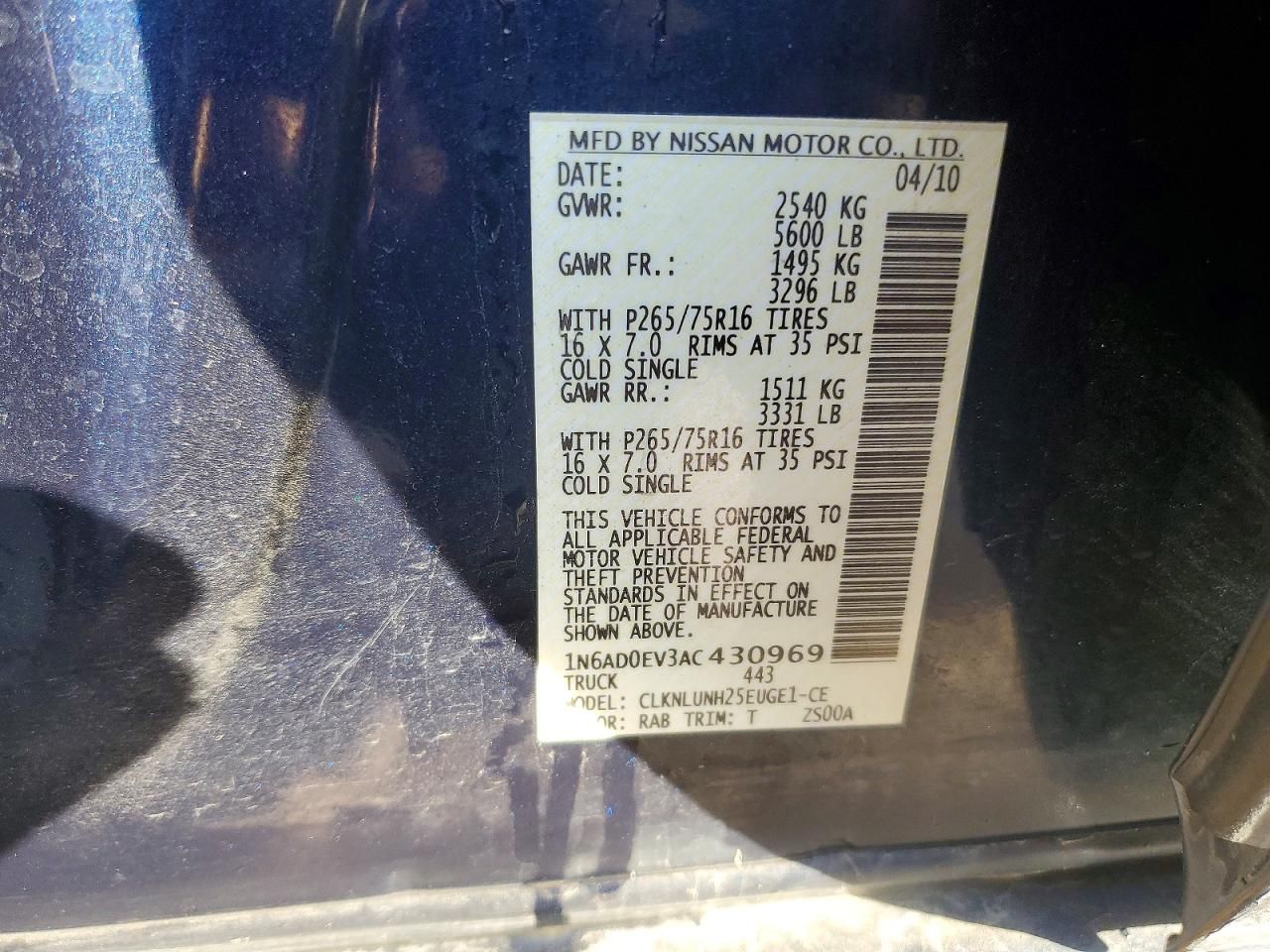 2010 Nissan Frontier Crew cab se