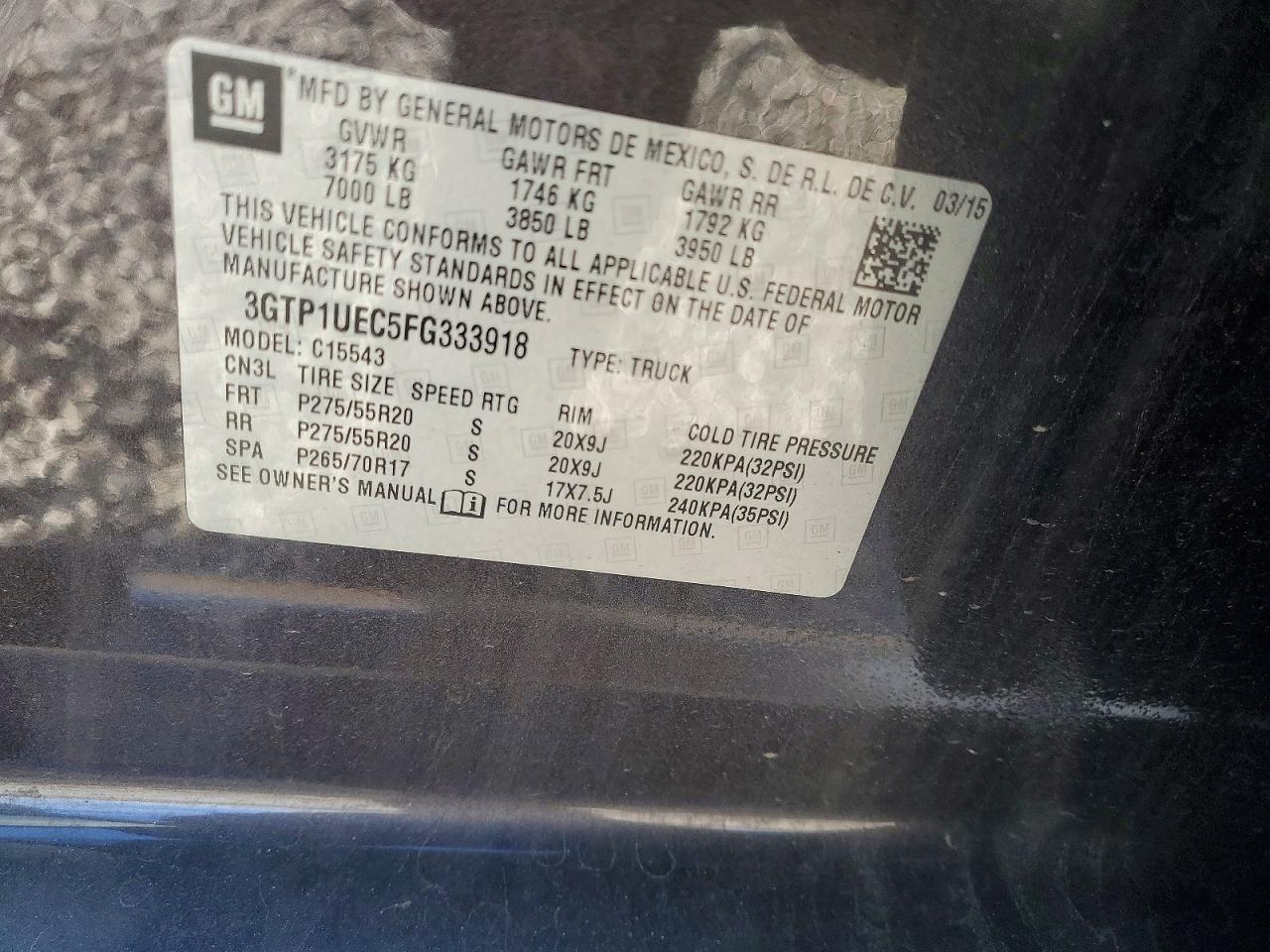2015 GMC Sierra C1500 sle