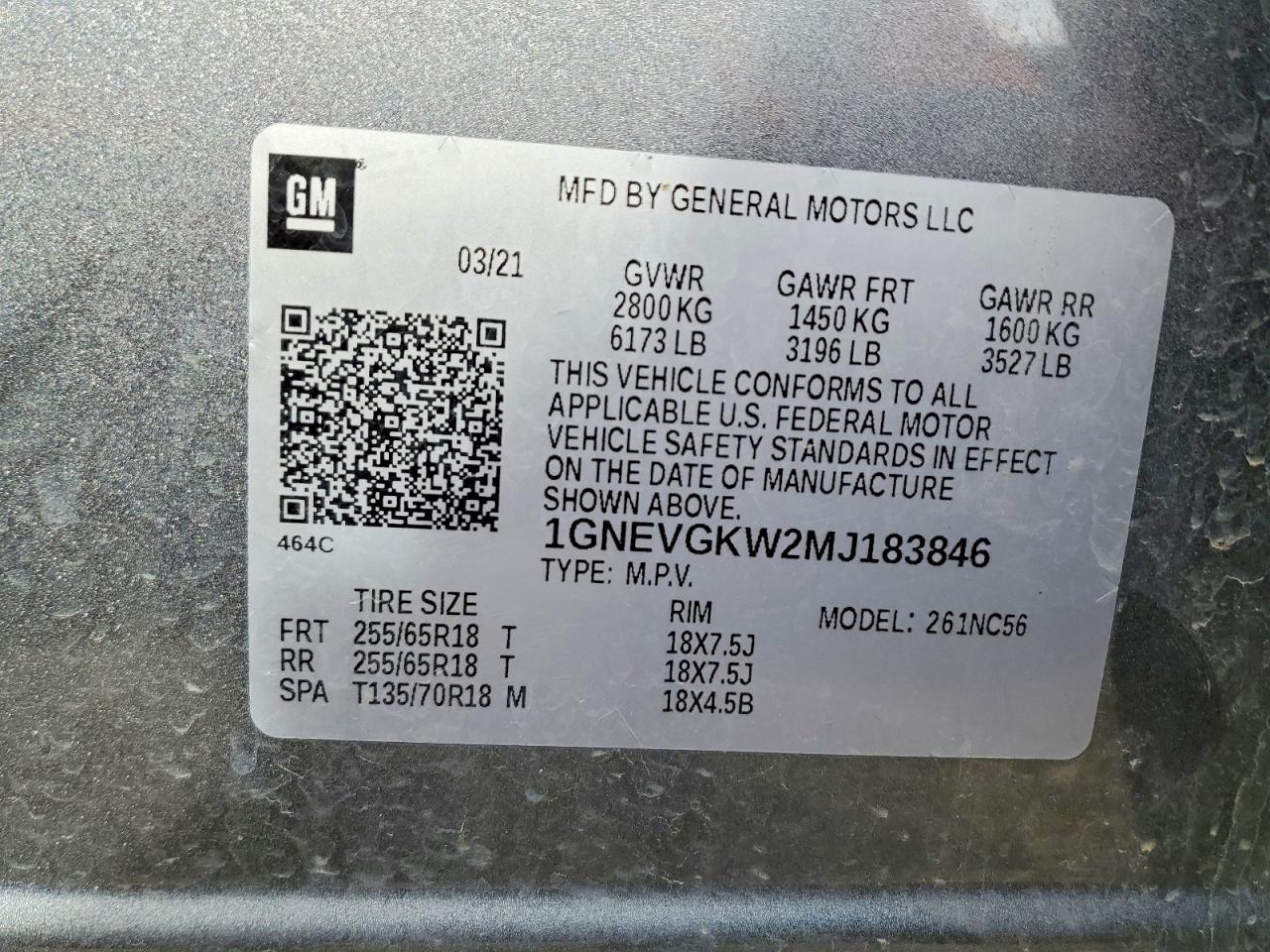 2021 Chevrolet Traverse lt