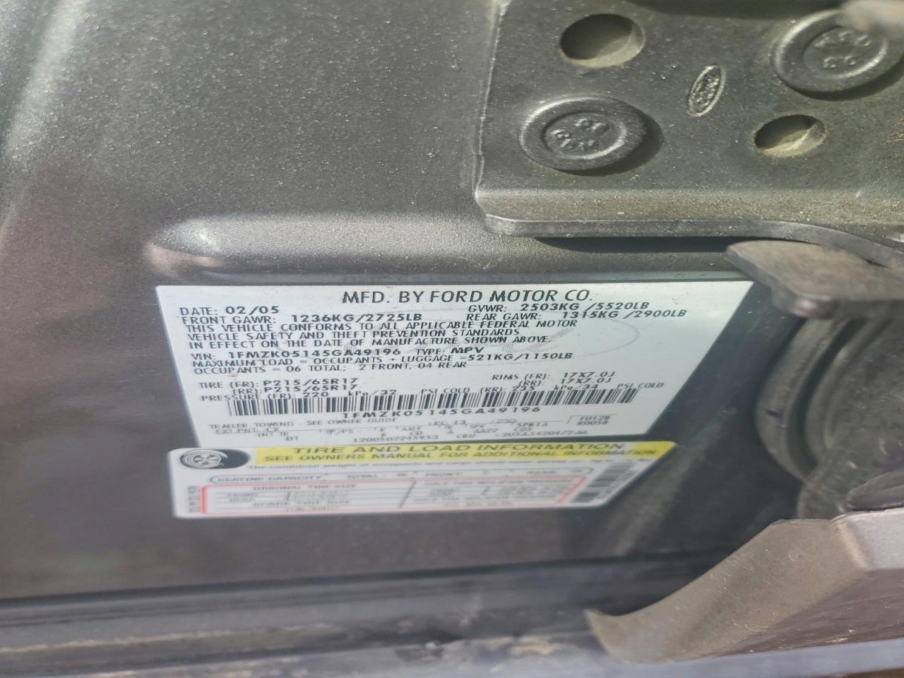2005 Ford Freestyle sel