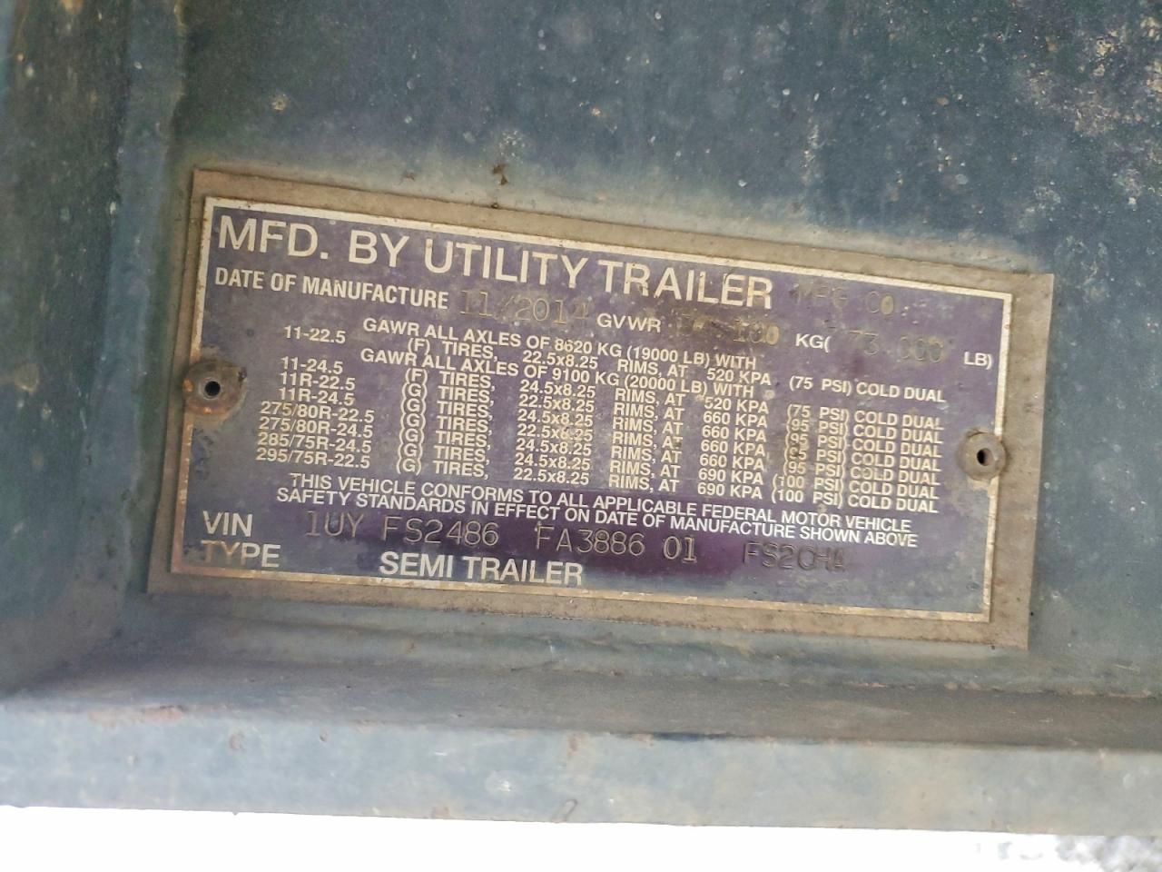 2015 Utility Trailer