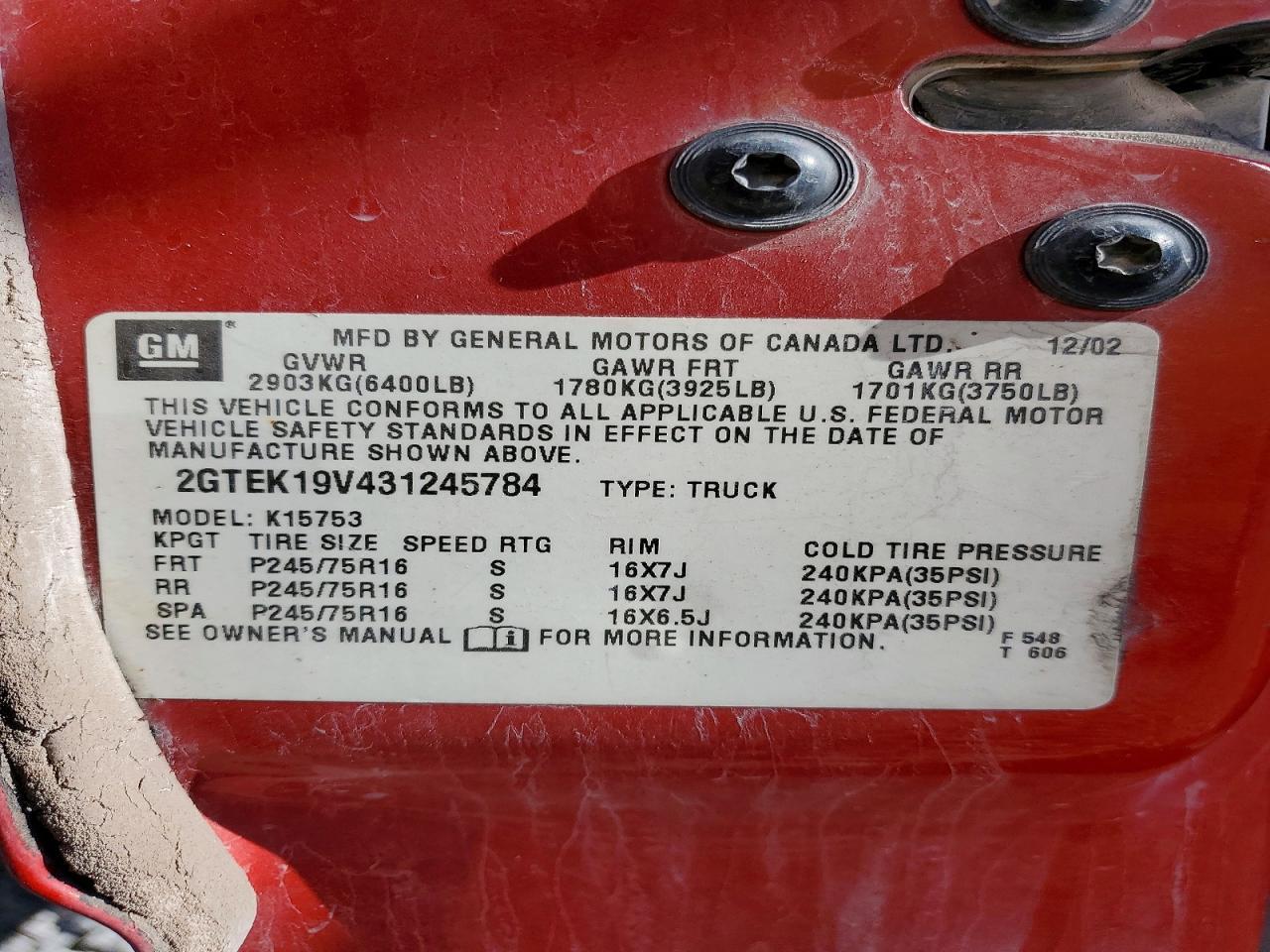 2003 GMC New Sierra K1500