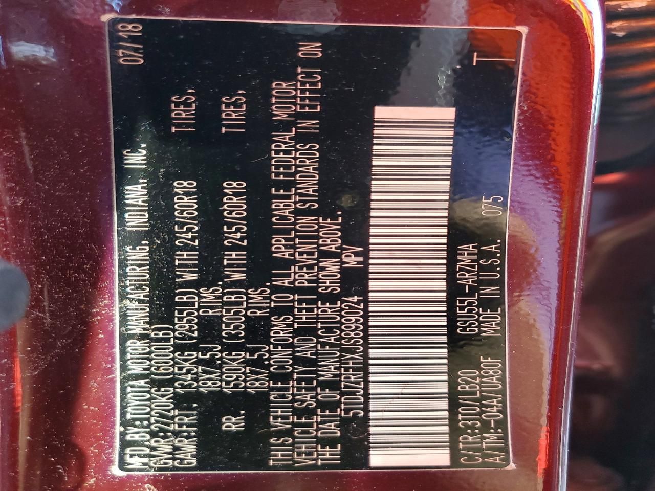 2018 Toyota Highlander se