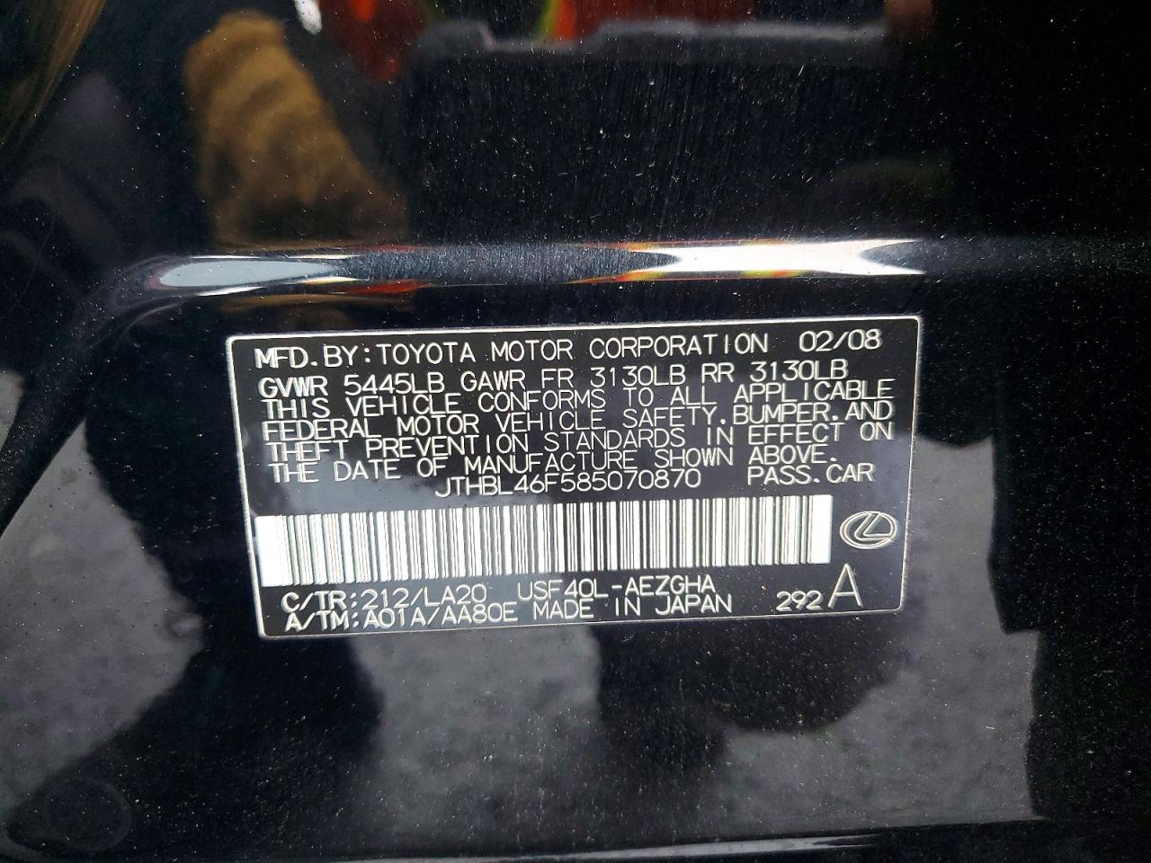 2008 Lexus Ls 460 Base
