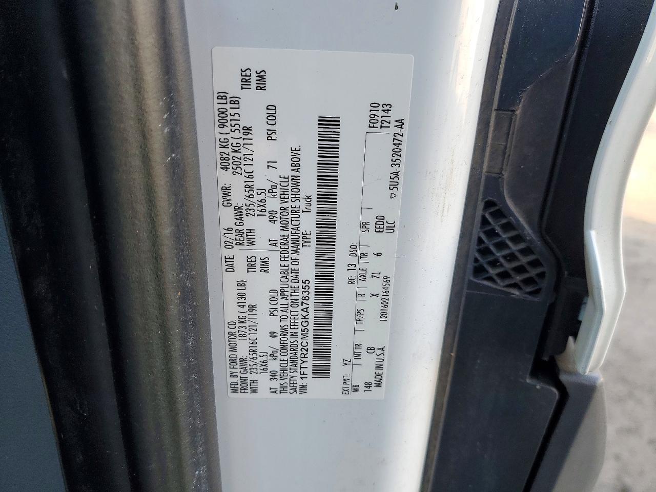 2016 Ford Transit 250 Delivery Van