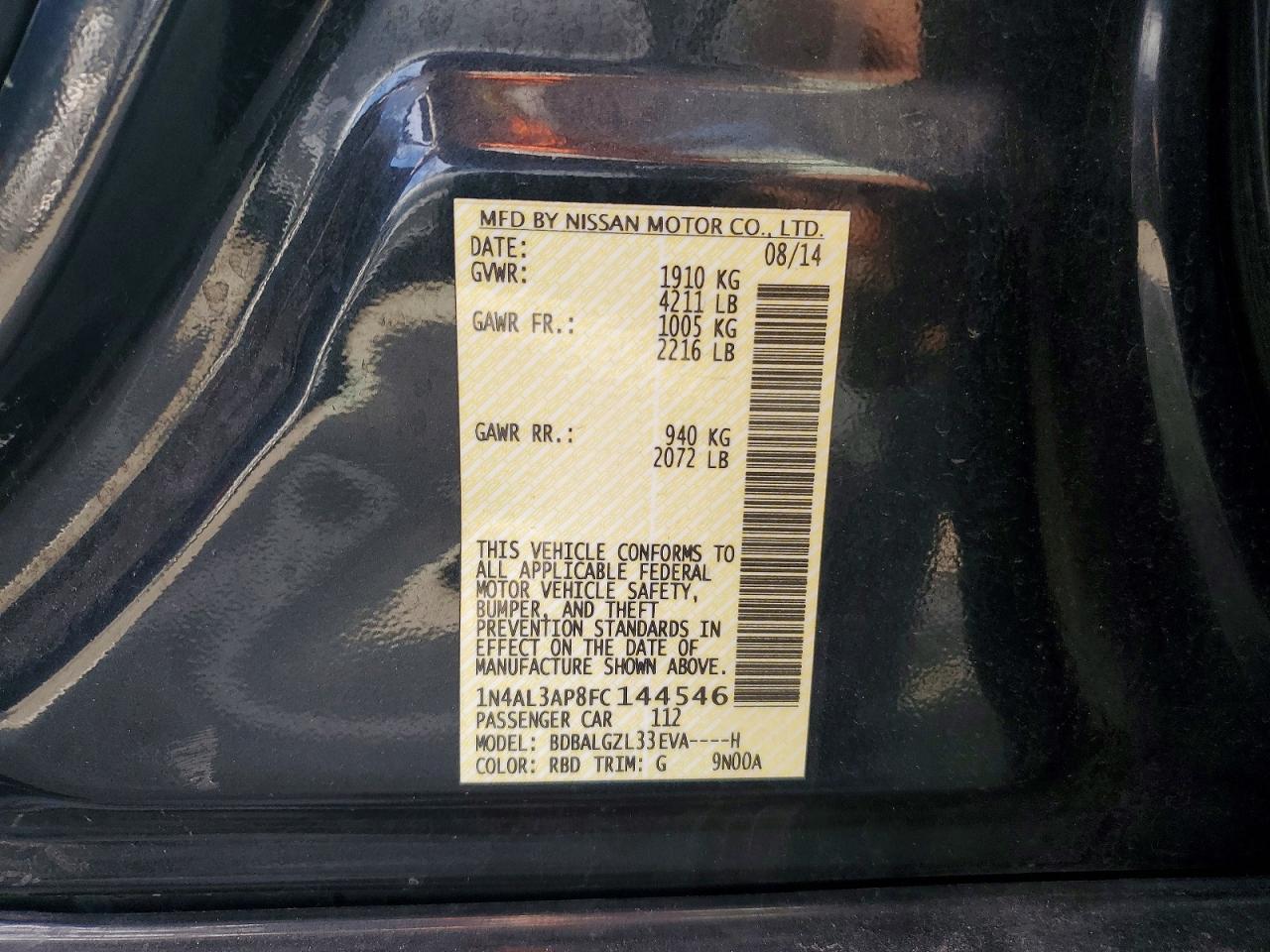 2015 Nissan Altima 2.5