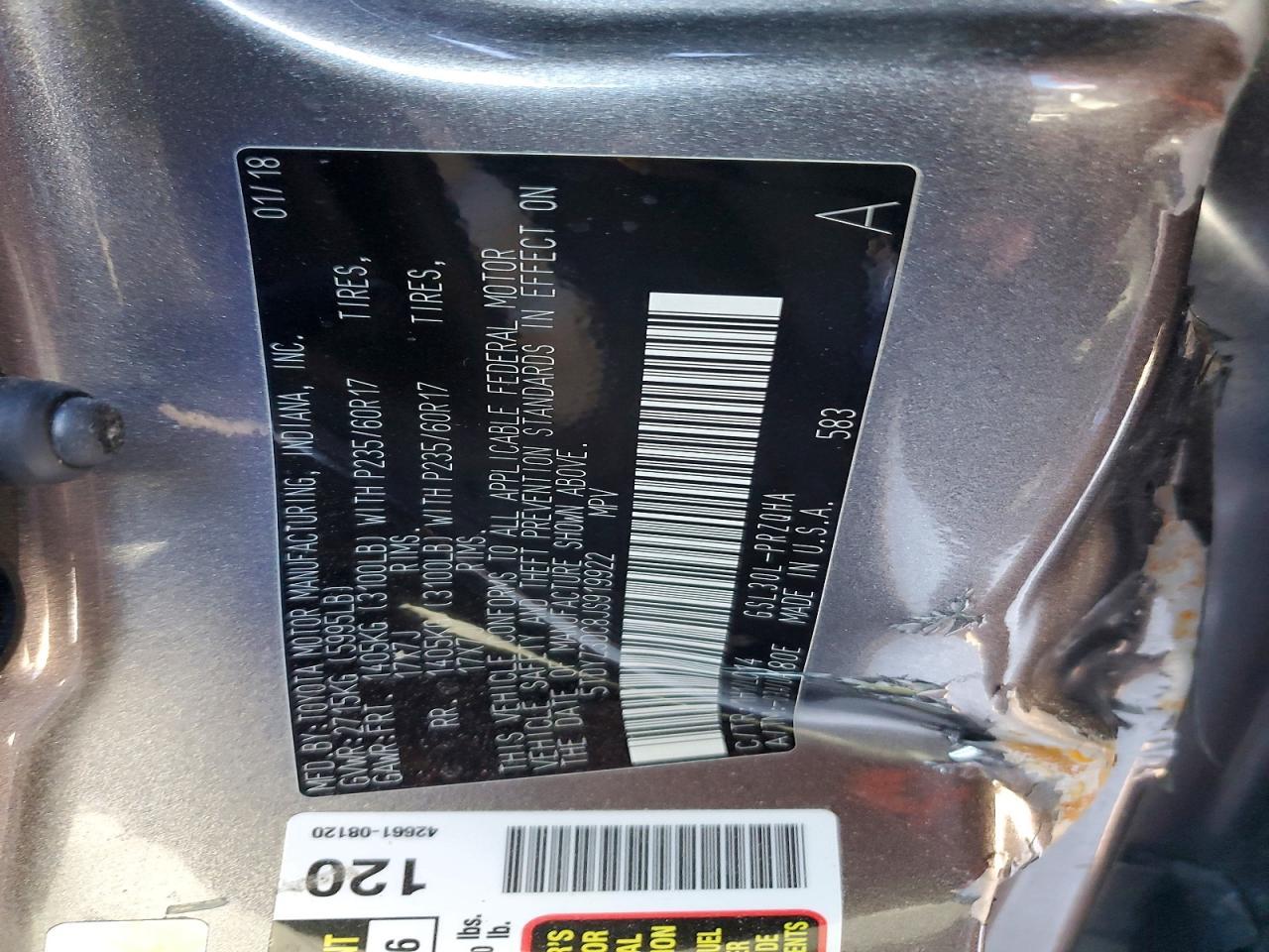 2018 Toyota Sienna xle