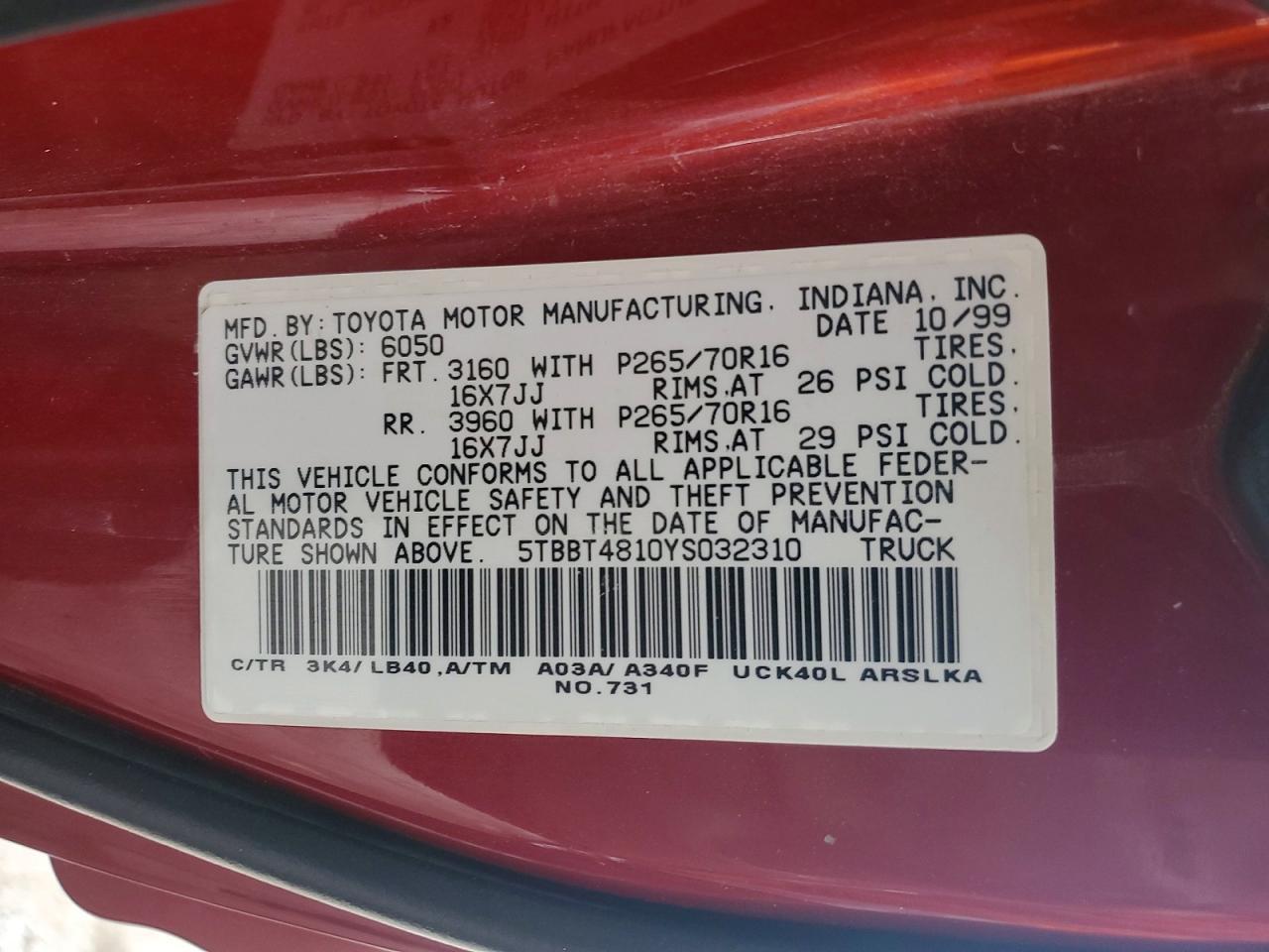 2000 Toyota Tundra Access cab Limited