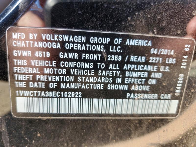 2014 Volkswagen Passat sel