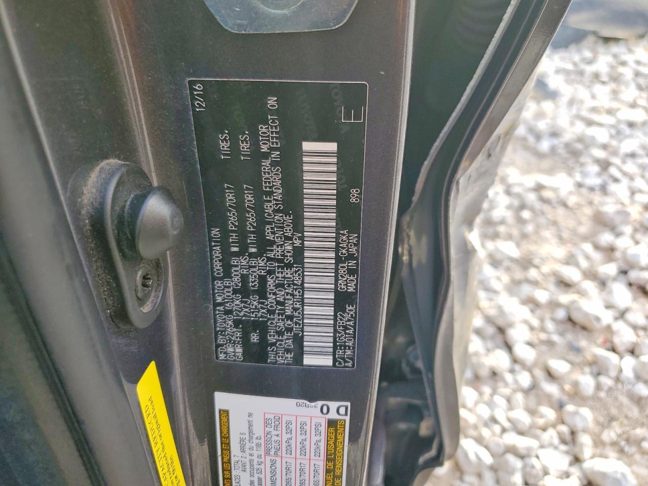 2017 Toyota 4runner SR5