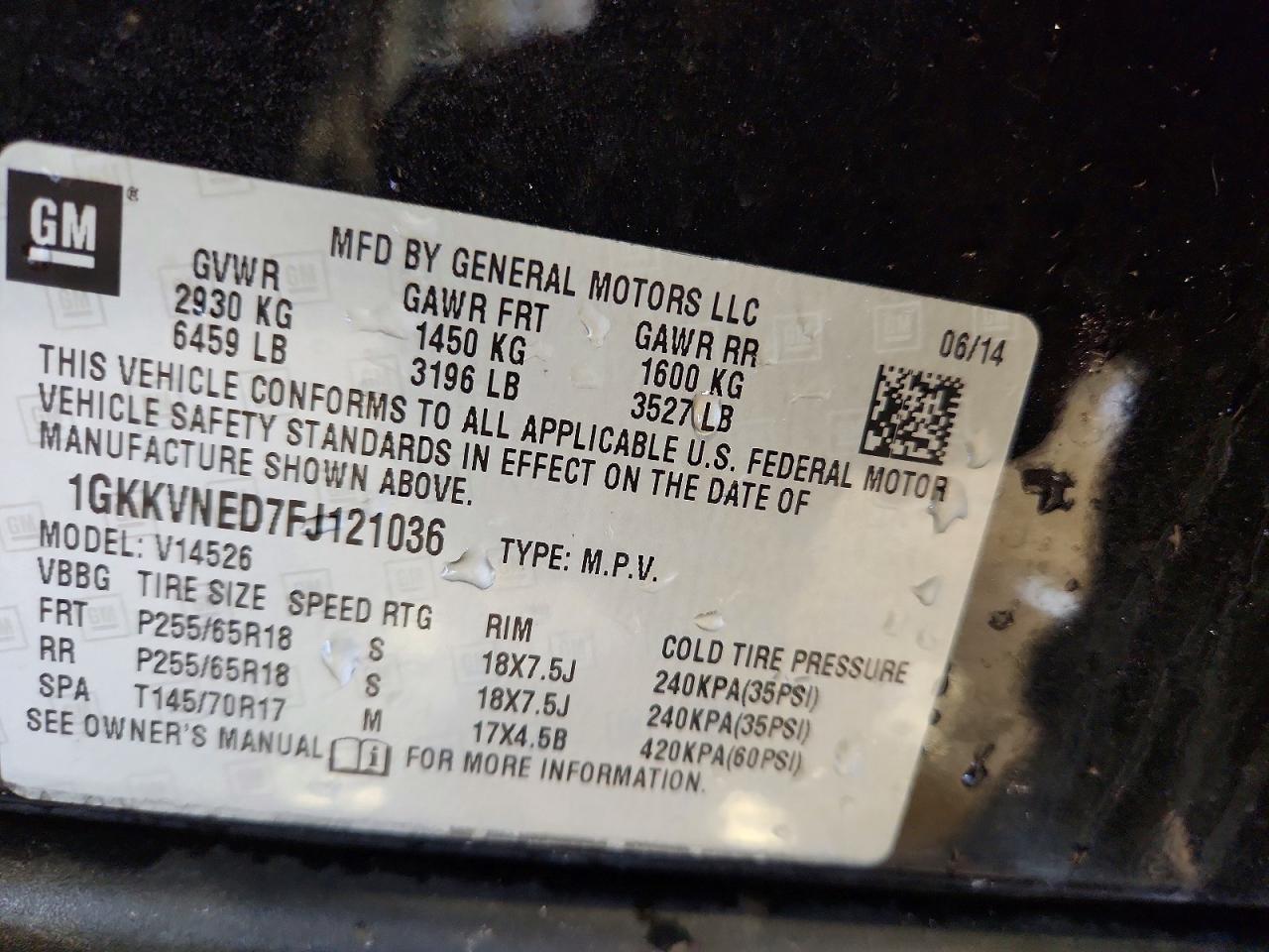 2015 GMC Acadia sle
