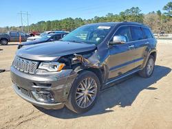 Jeep salvage cars for sale: 2018 Jeep Grand Cherokee Summit