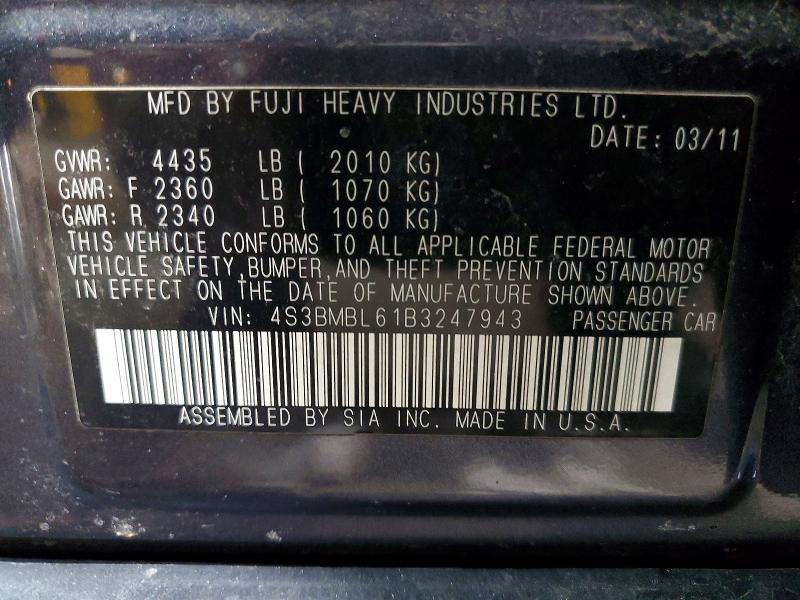 2011 Subaru Legacy 2.5i Limited