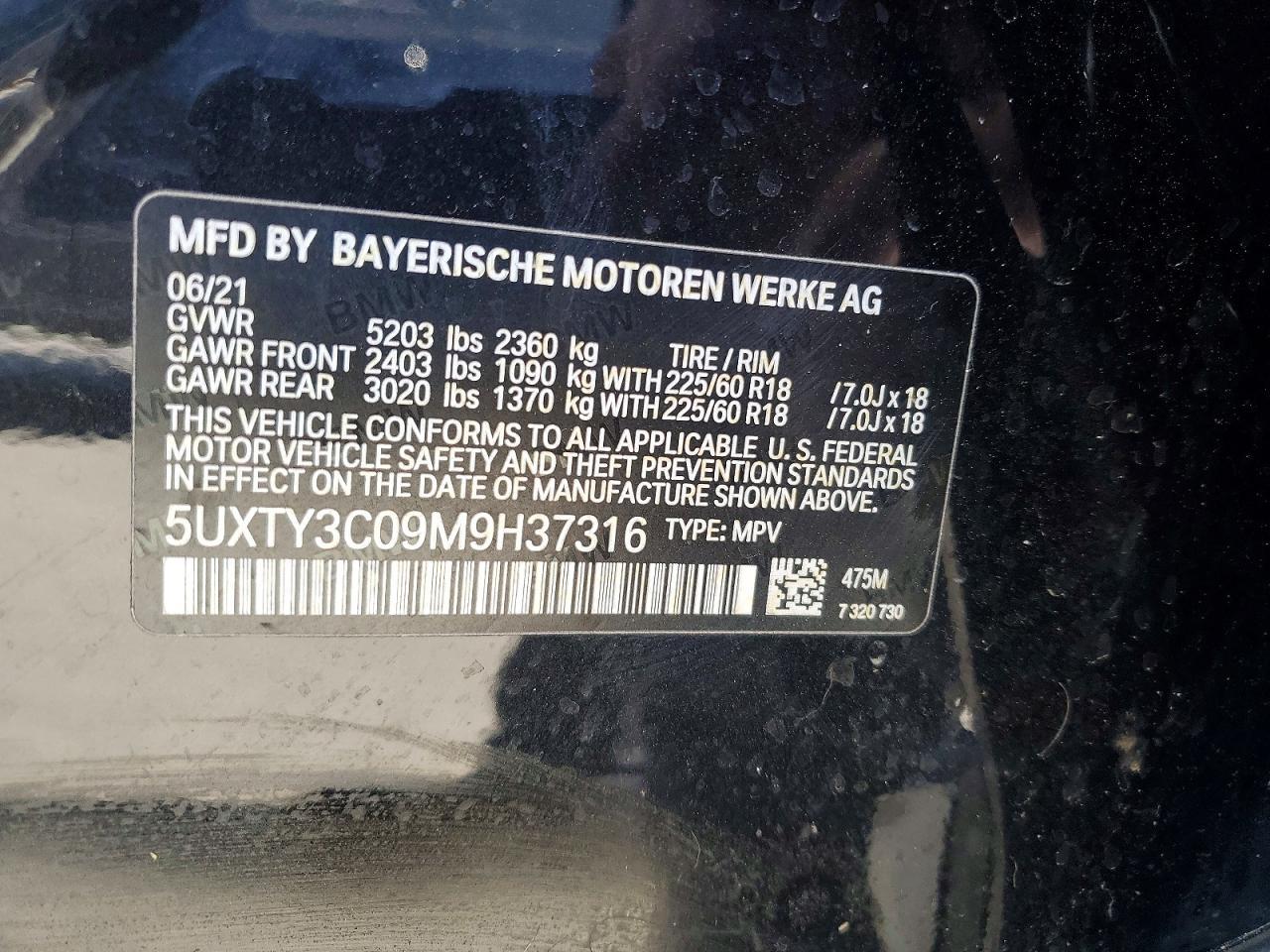 2021 BMW X3 Sdrive30i