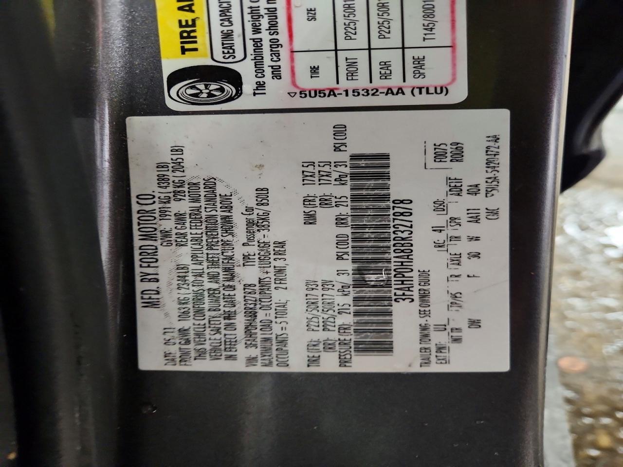 2011 Ford Fusion se