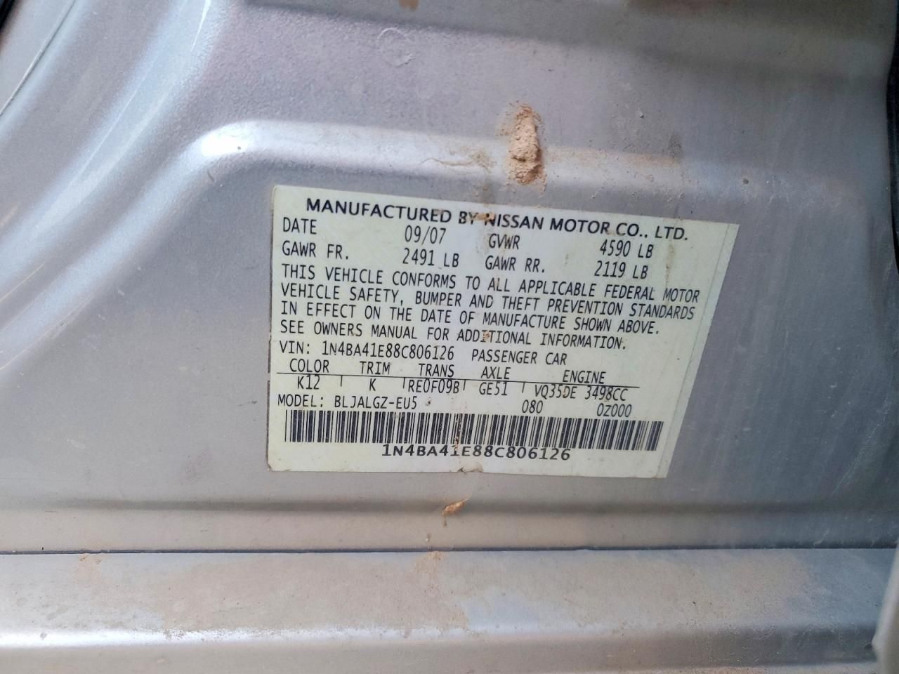 2008 Nissan Maxima se