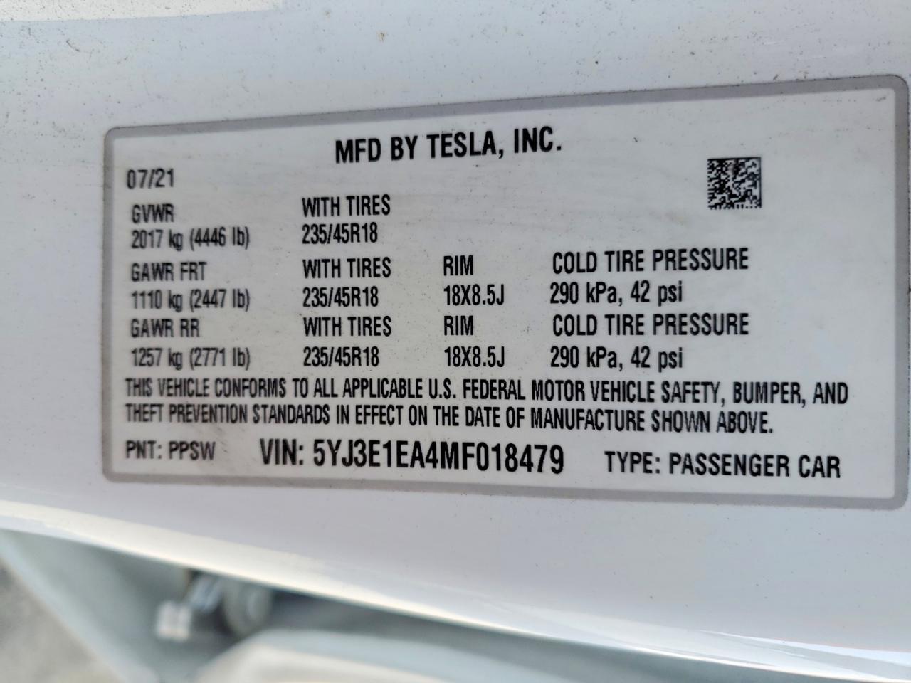 2021 Tesla Model 3