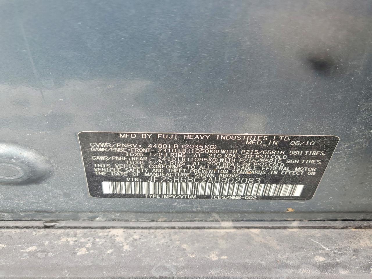 2010 Subaru Forester xs