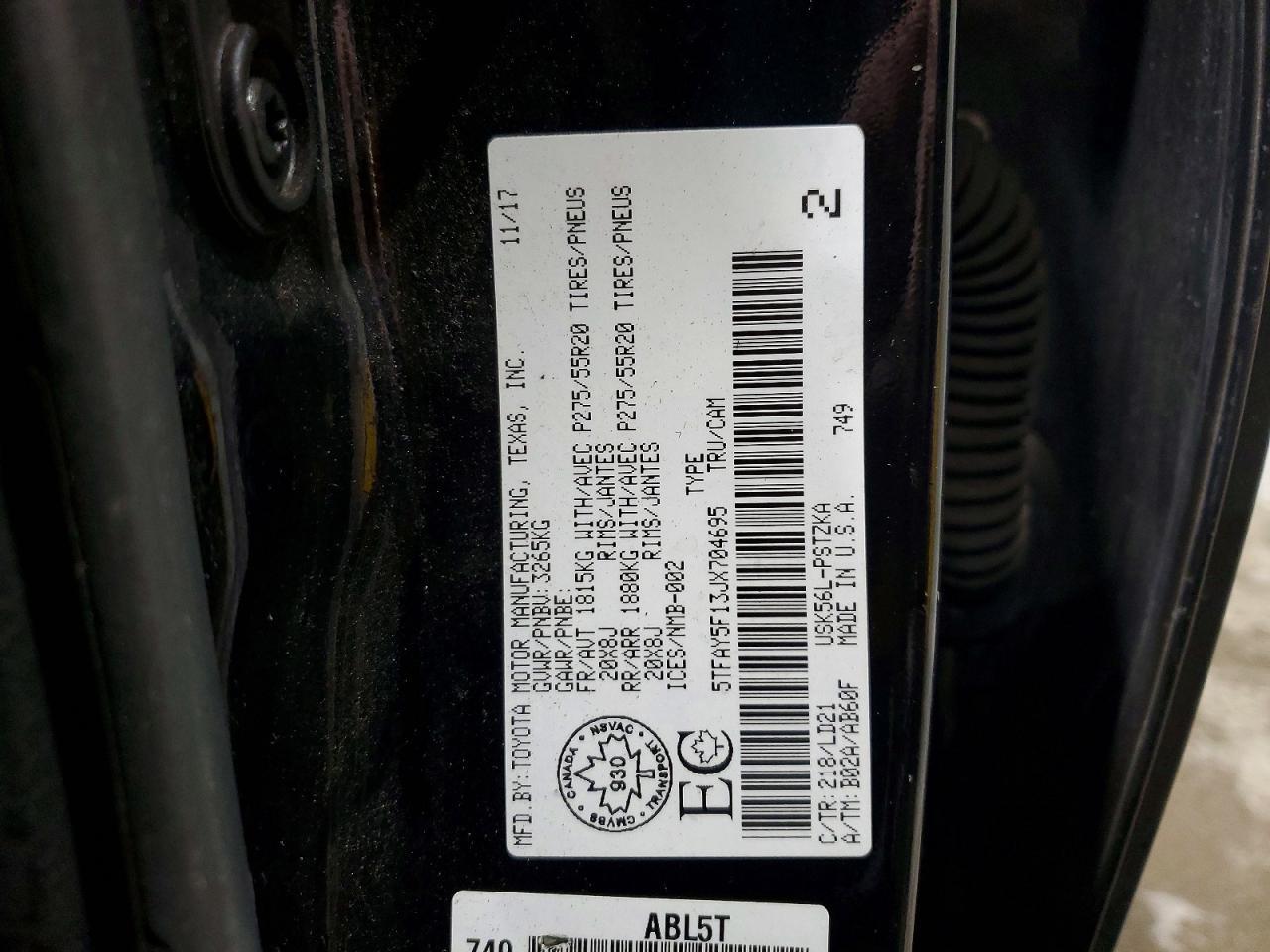 2018 Toyota Tundra 1794 Edition