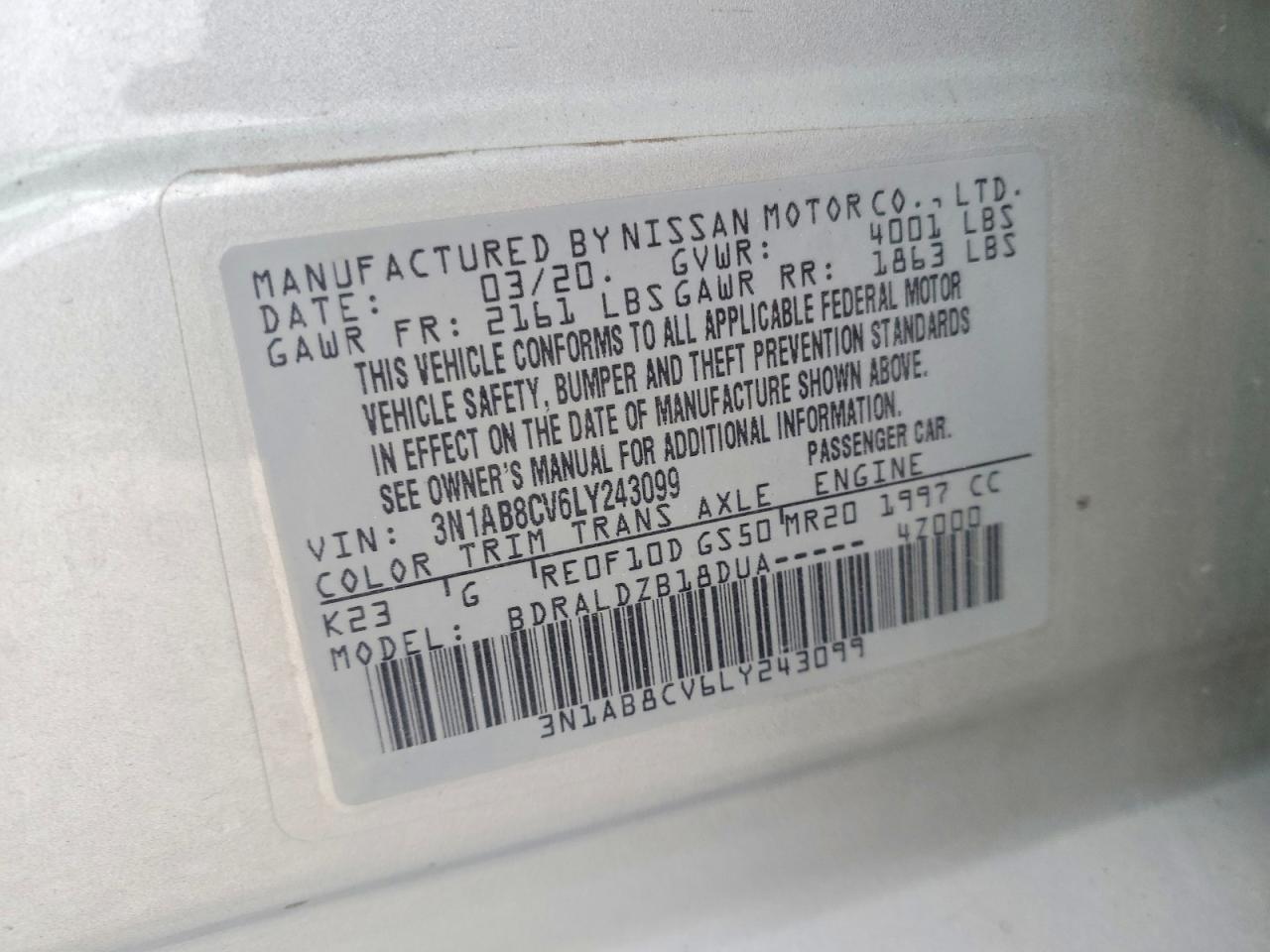 2020 Niss Sentra