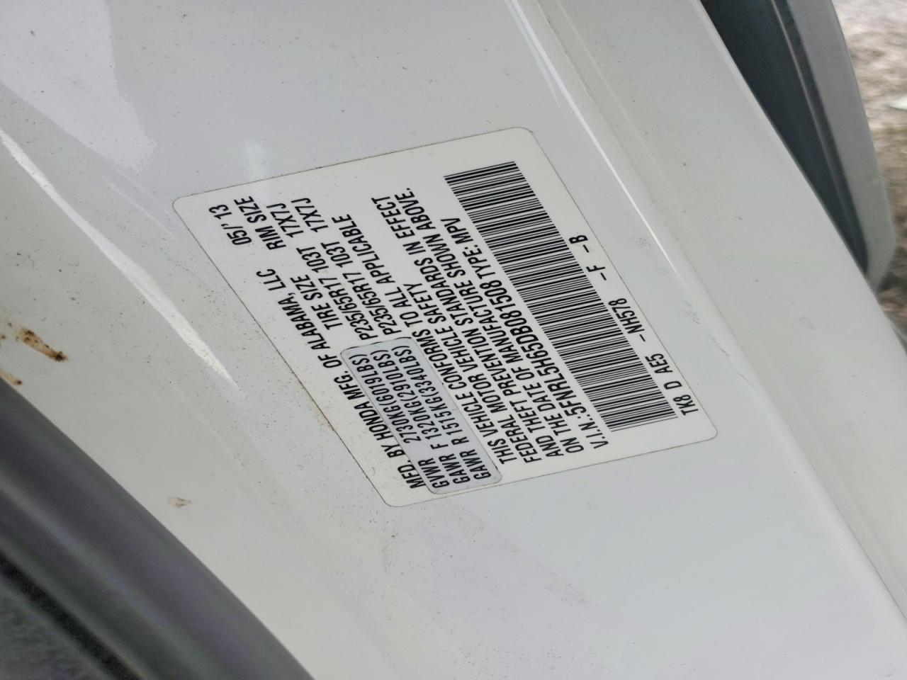 2013 Honda Odyssey exl