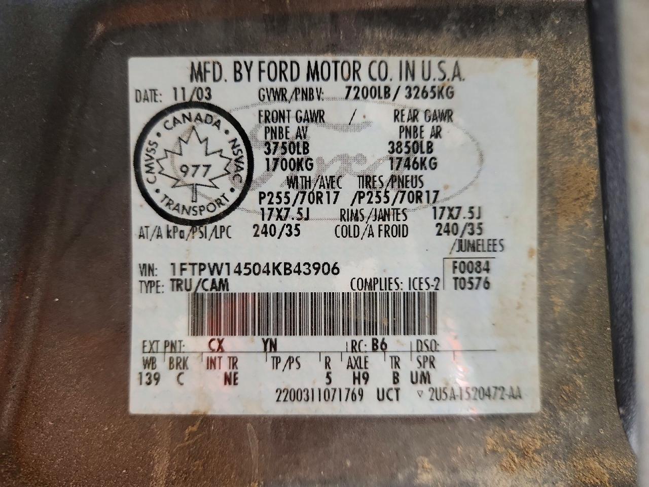 2004 Ford F150 Supercrew