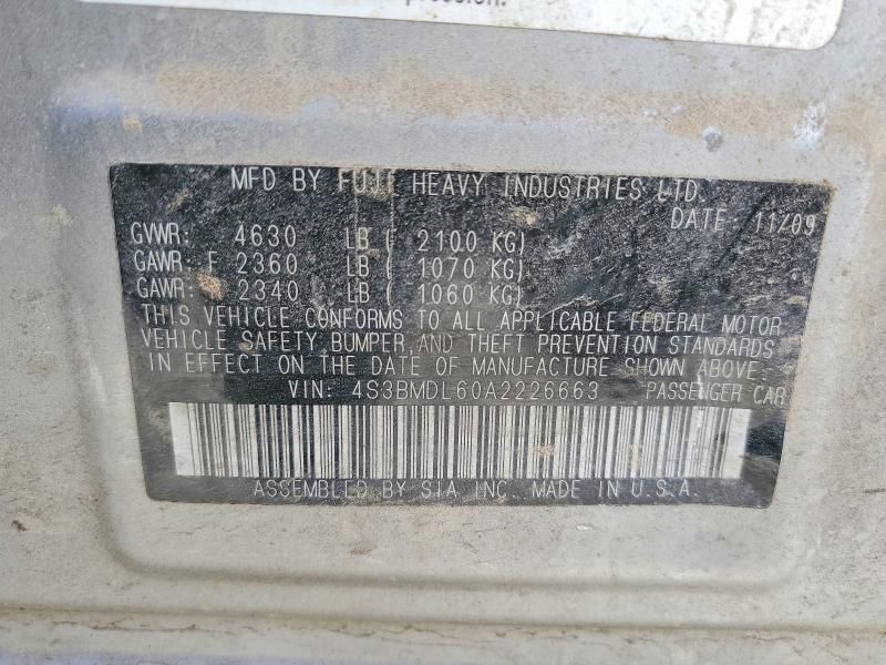 2010 Subaru Legacy 3.6r Limited