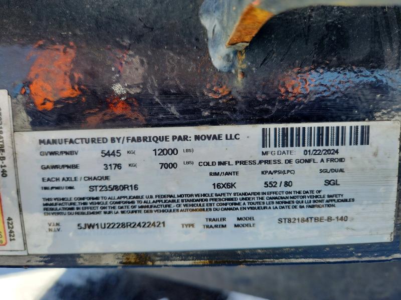 2024 Sure Track 2024 Sure Trac ST82184TBE-B-140 Equipment Trailer