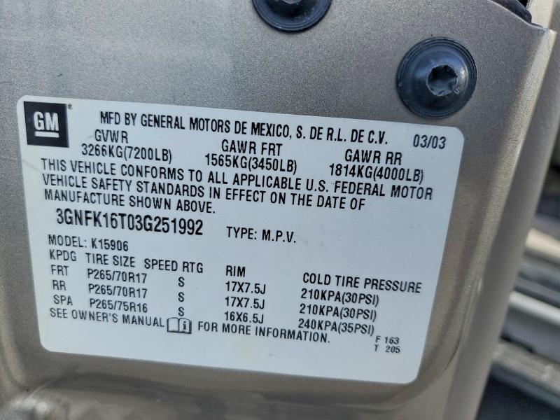 2003 Chevrolet Suburban K1500