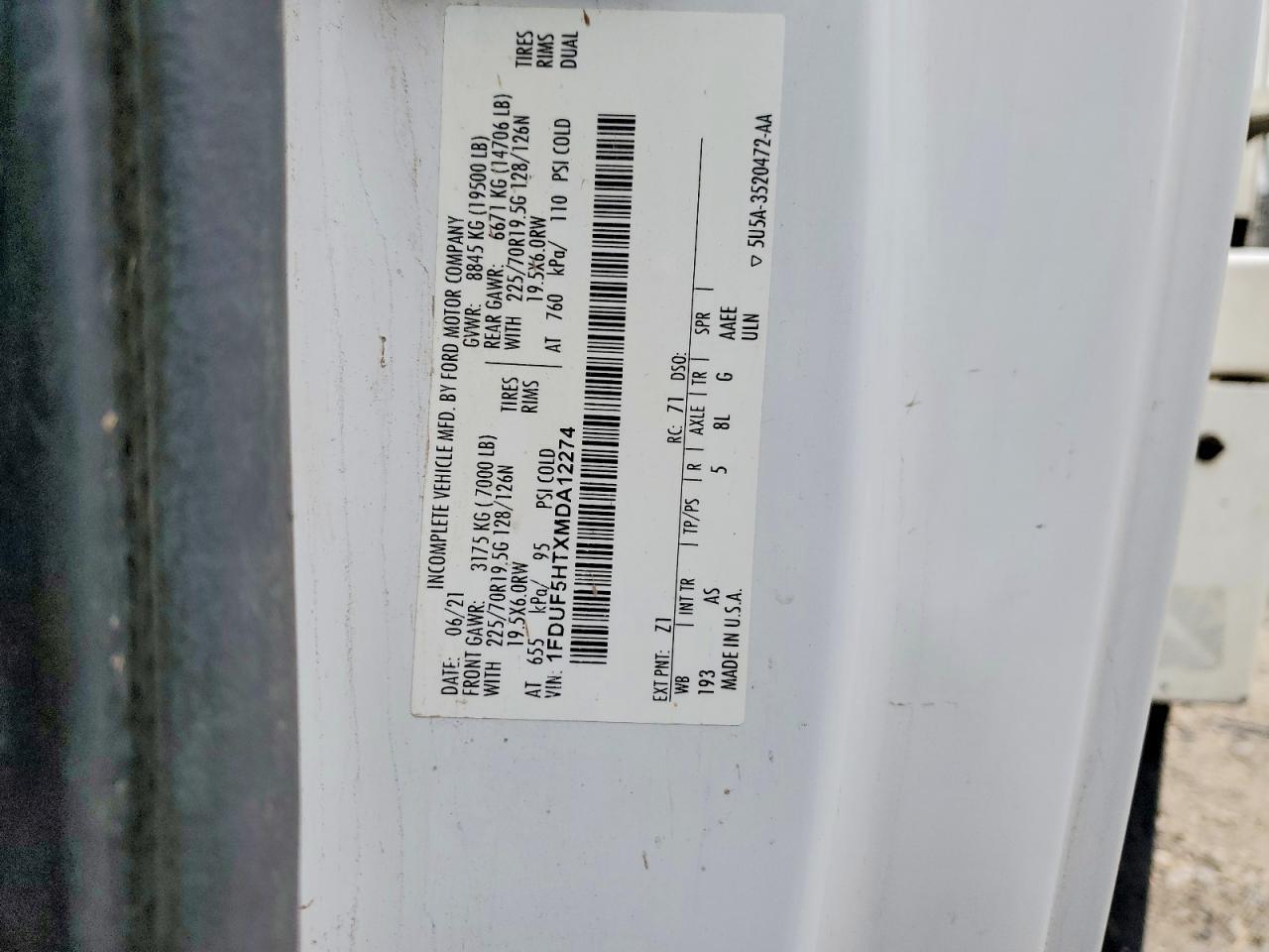 2021 Ford F550 Super Duty