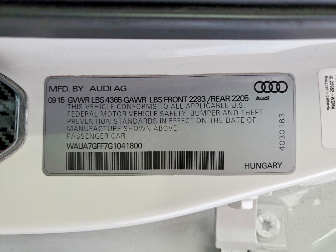 2016 Audi A3 Premium