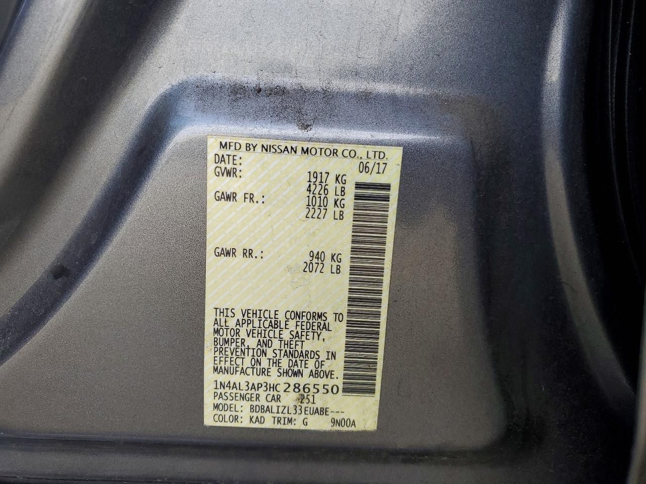 2017 Nissan Altima 2.5