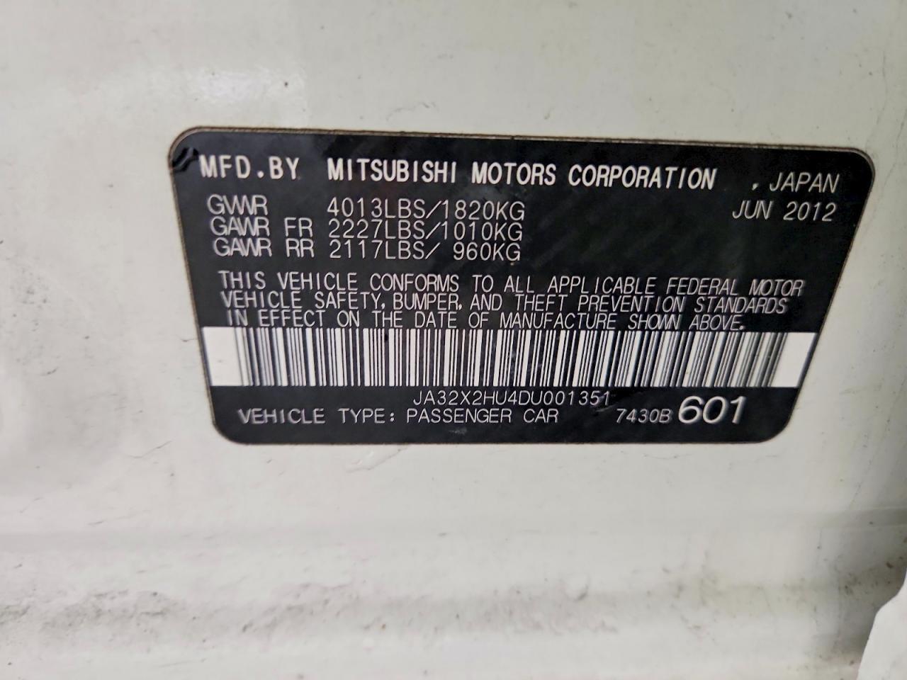 2013 Mitsubishi Lancer Es/es Sport