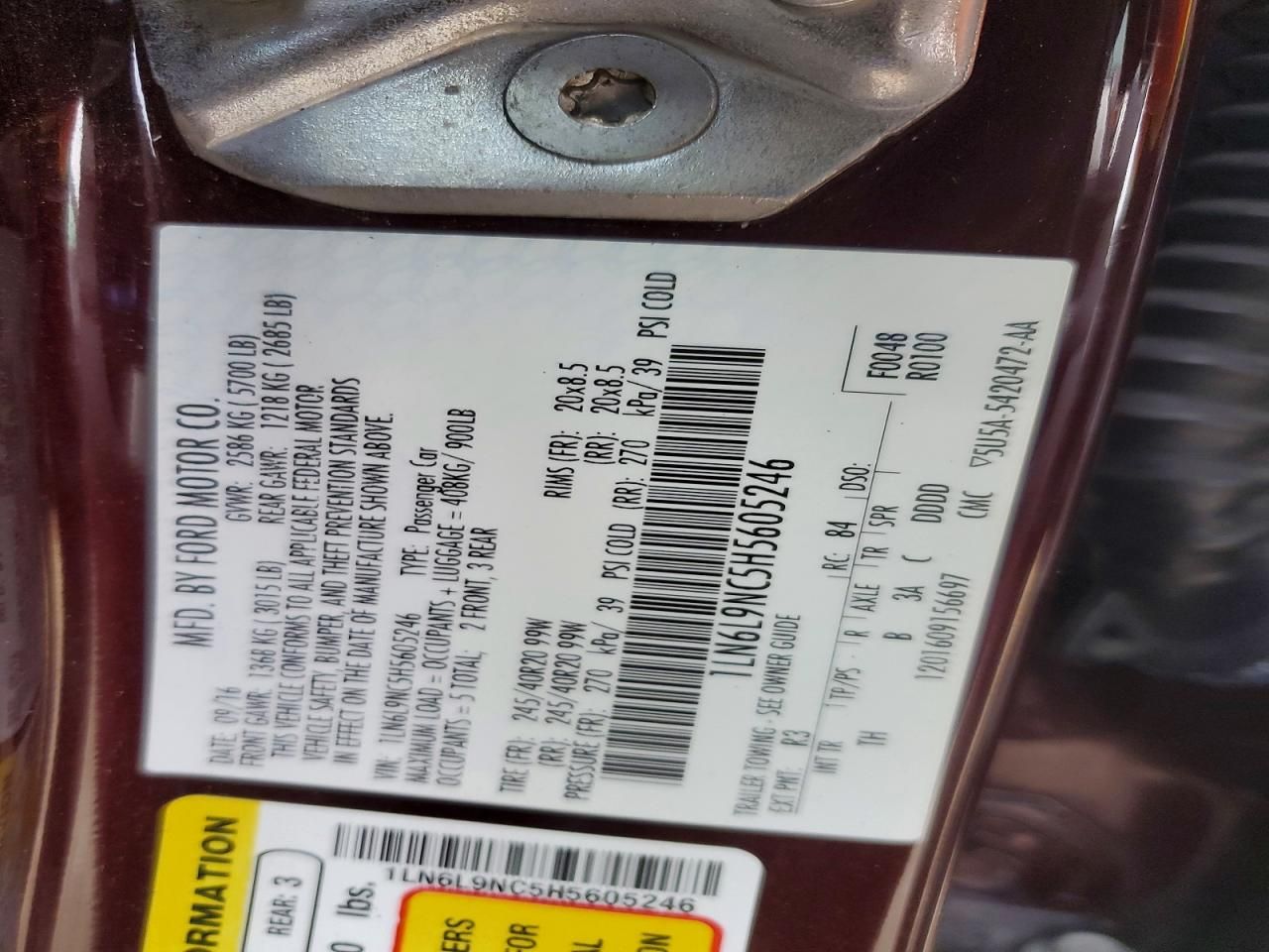 2017 Lincoln Continental Reserve