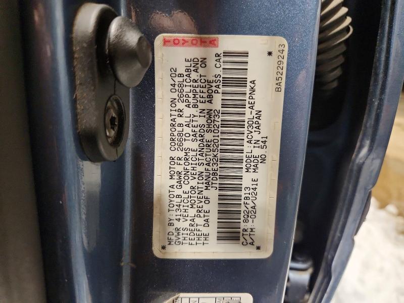 2002 Toyota Camry le