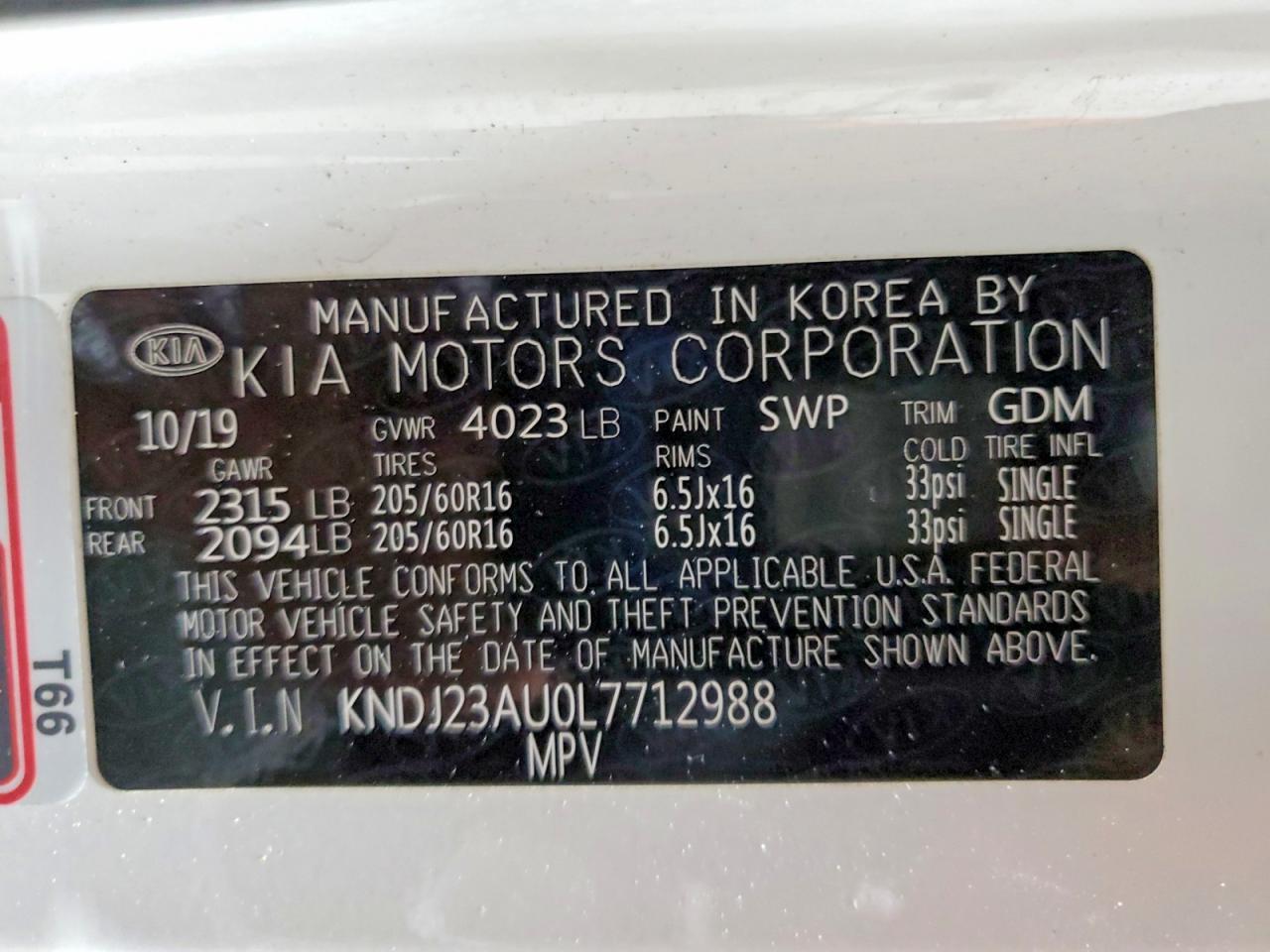 2020 KIA Soul lx