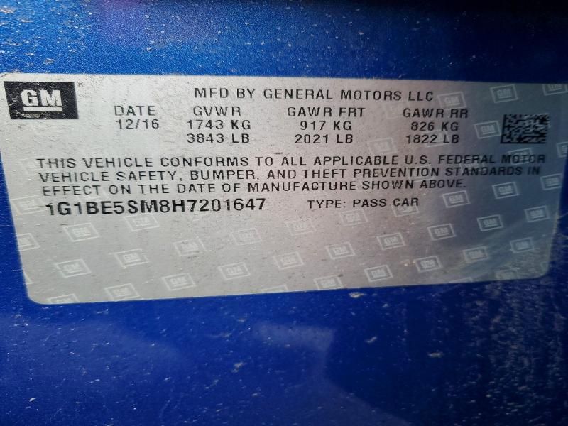 2017 Chevrolet Cruze lt