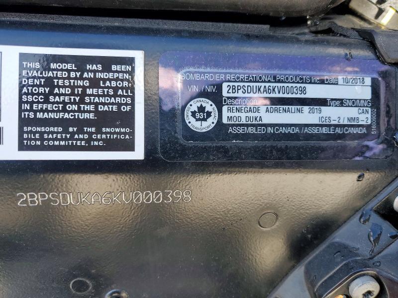 2019 Skidoo Renegade