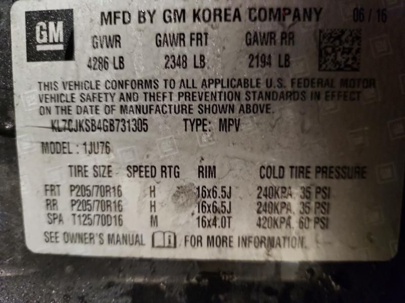 2016 Chevrolet Trax ls