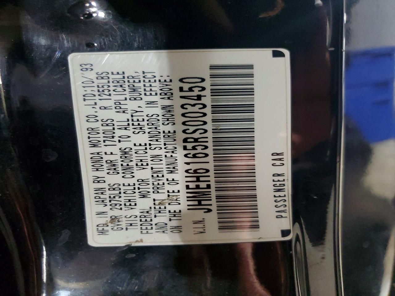 1994 Honda Civic del sol si