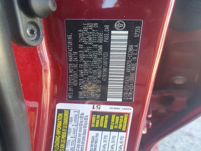 2018 Toyota Camry le