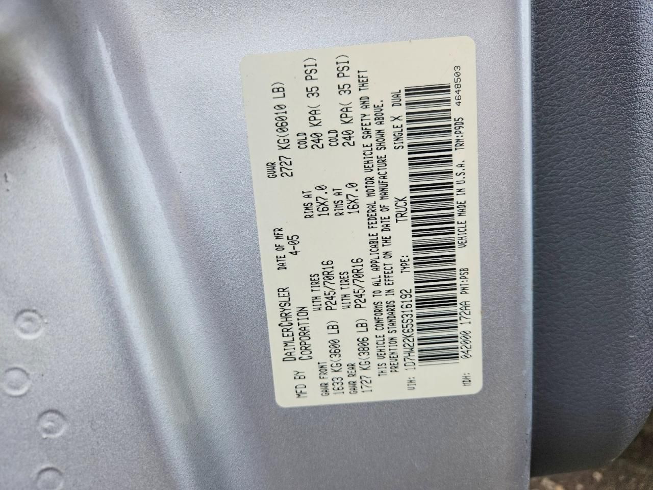 2005 Dodge Dakota ST