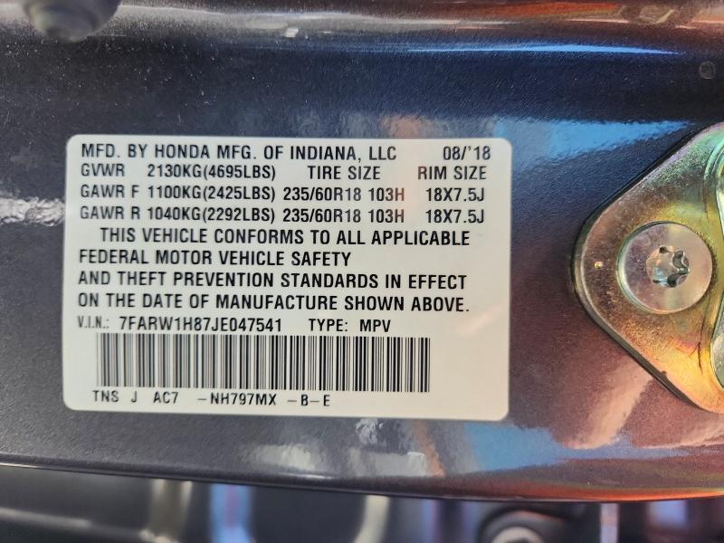 2018 Honda Cr-v exl