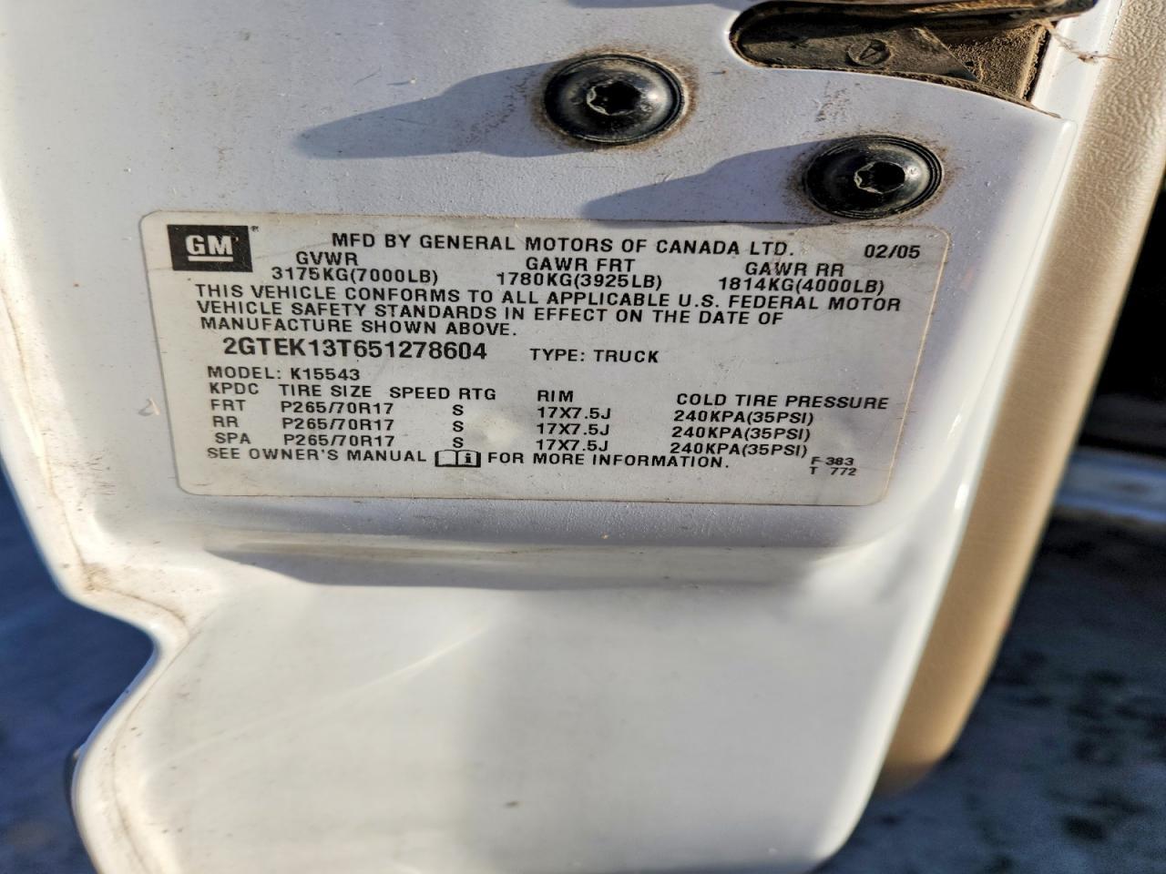 2005 GMC New Sierra K1500
