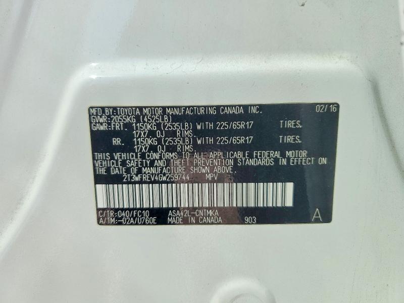 2016 Toyota Rav4 xle