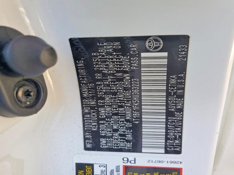 2017 Toyota Camry le