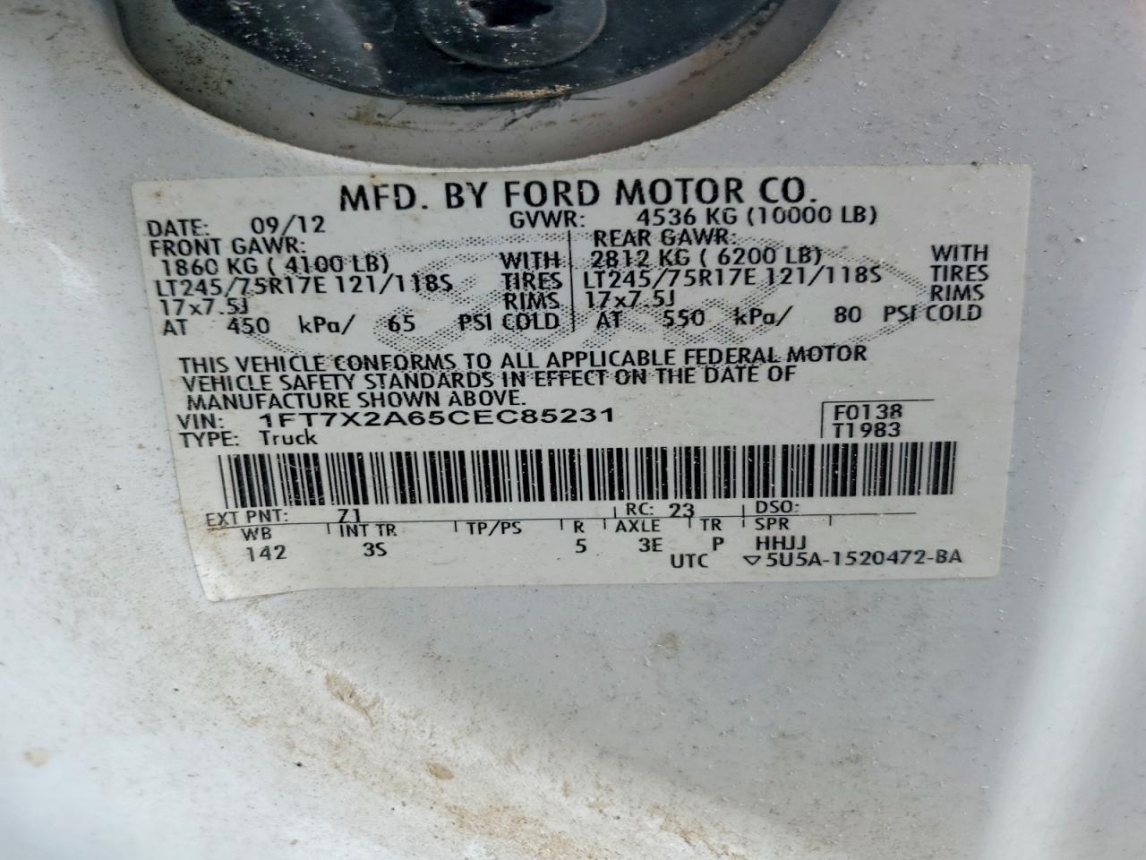 2012 Ford F250 Super Duty